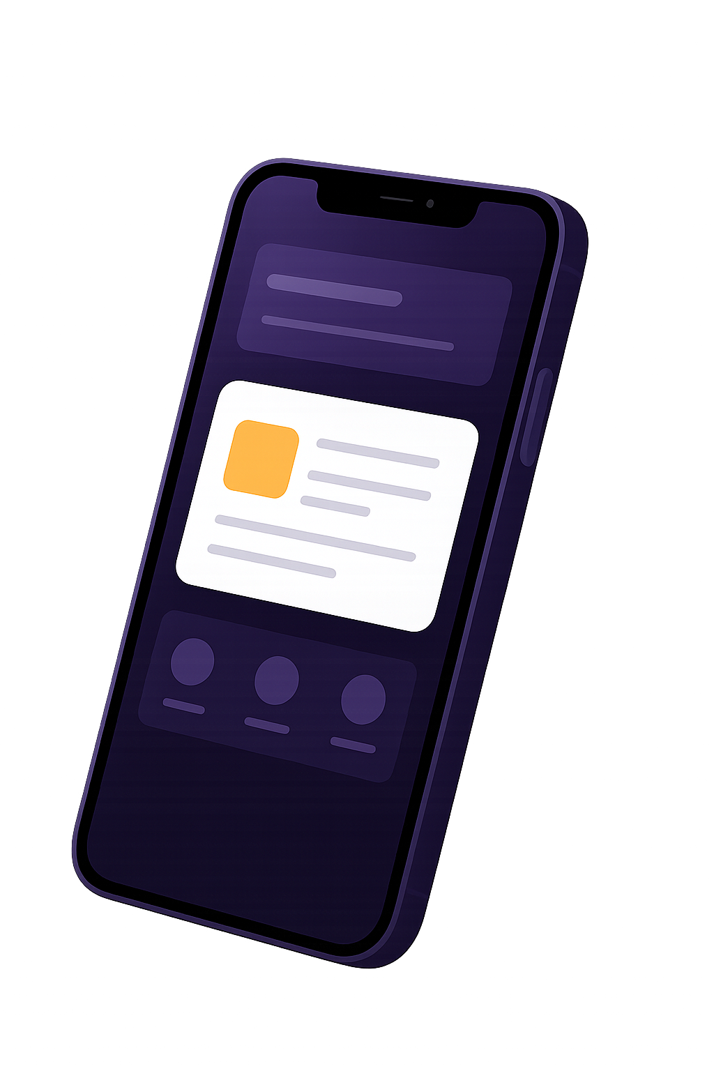 Aperçu d’écrans de l’application mobile